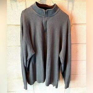DOCKERS XXL pullover gray top zip sweater sweatshirt